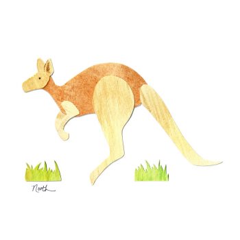 Red Kangaroo Print
