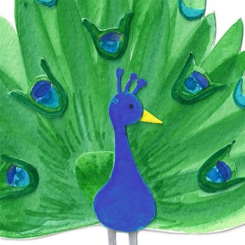 Peacock Print Detail