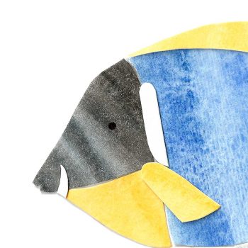 Powder Blue Tang Print Detail