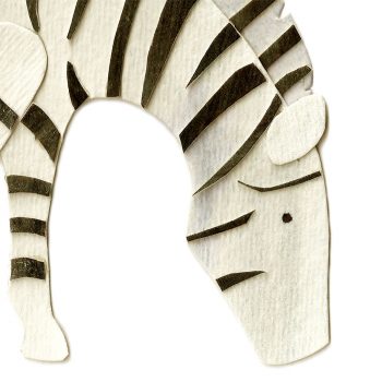 A very nice detail of a zebra print. Look at those black and white stripes!